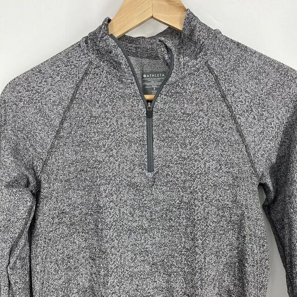 Athleta Shirt Size Small Womens Gray Speedlight Half Zip Long Sleeve Pullover - Picture 2 of 6